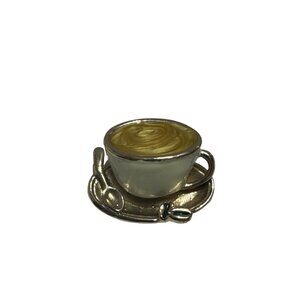 Enamel Coffee Pin Brooch Jewelry Barista Waitress Gift Gourmet Coffee